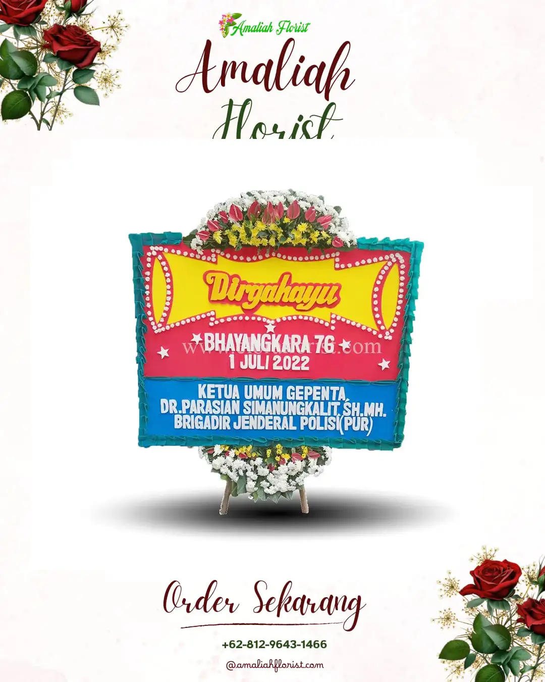 Papan Bunga HUT Ulang Tahun Madang Suku I